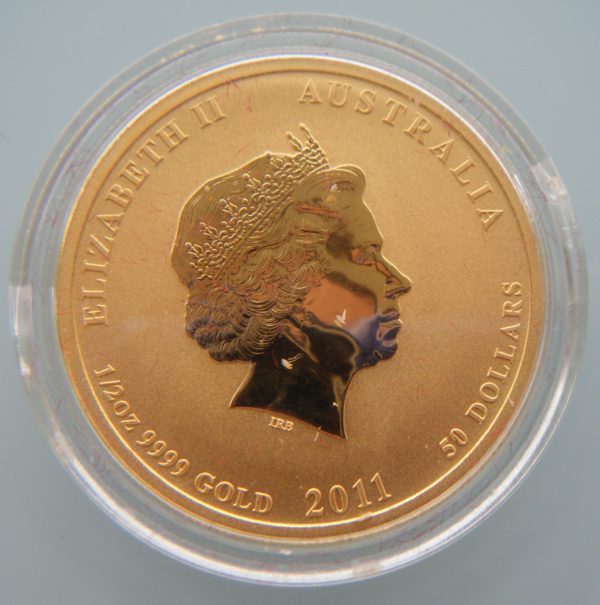 Australian Gold Coin, Year of the Rabbit 2011 – 1/2 Oz 99.99